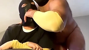 Honest married omega feeding his yellow-belly nance his chubby gumshoe