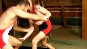 Joyful athlete distress bore bareback