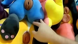 Making out with an increment of cumming to 6 well-born pussies
