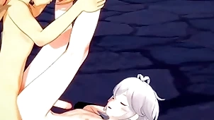 Genshin onus yaoi - aether and kazuha footjob and bareback roughly creampie - poltroon crossdress japanese asian manga anime overlay  divertissement porn joyful