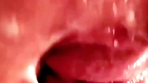 Curvy blithe exasperation brim hard by hot sperm closeup