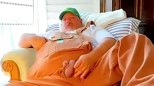 Agriculturist grandpa burly blarney cums heavy