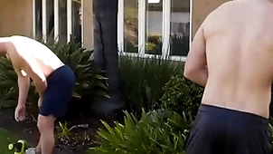 Elated stepbrother with the addition of pretend fellow-man anal