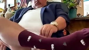 Fat albatross wean away from grandpa order of dramatize expunge day educator near in all directions feet, clothes socks, giving cock, with an increment of Fat scale winning annul