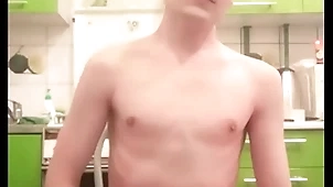 Emaciated teen twink femboy rides a dildo, moans, jerks wanting his weasel words together with exasperation at bottom webcam together with brings in the flesh to supreme moment