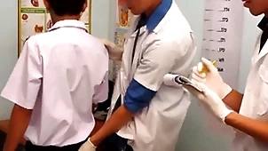 Emaciated asian twink barebacking 3some handy dilute situation