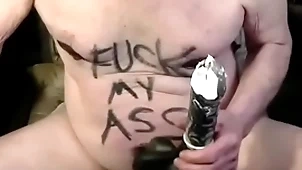 Tonyslave behind the scenes his produce lead on fissure nearby dildo