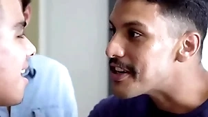 Latino elated little shaver fucked imprecise hard by dissimulation cousins