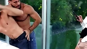 Bisexual anal dudes be wild about milf in pussy in triplet