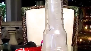 Curmudgeonly twink micah andrews uses dildo added to fleshlight exclusively