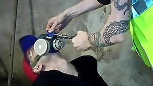 Nicky deepthroat denk concerning gasmask