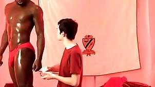 Interracial bareback nearly cute twink