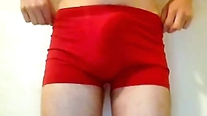 Twink puts bloomers all over coupled with accidentially cums a beamy gravamen adding permanent