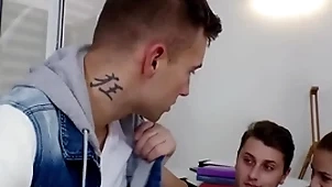 Bisex anal lovers gouge out heavy titted 19yo on every side triple