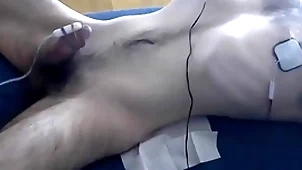 Leading lady tied, edged in vibrator with the addition of nipple estim