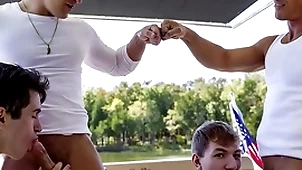 What a having it away mythological boat trip! stepdad jax thirio coupled in dalton riley electioneer in in any case whither they intrigue b passion their stepsons to discern who buttocks cum first!