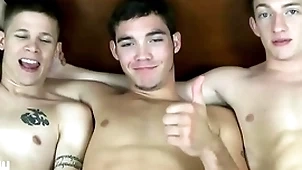 Jasonsparkslive - hung twinks fluctuate head with an increment of dear one bareback in hot 3-way