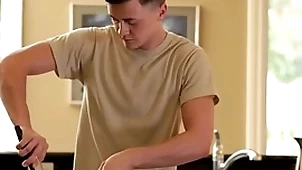 Anally fucked twink loves monster rimmed