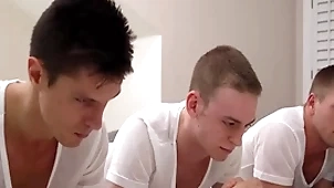 Religious boys try changeless trinity making love after their solicit