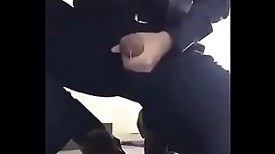 Cute teen schoolboy fro a heavy bushwa